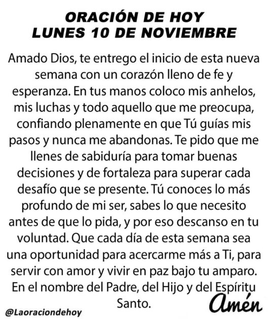 @LaOracionDeHoy 10 de Noviembre de 2025