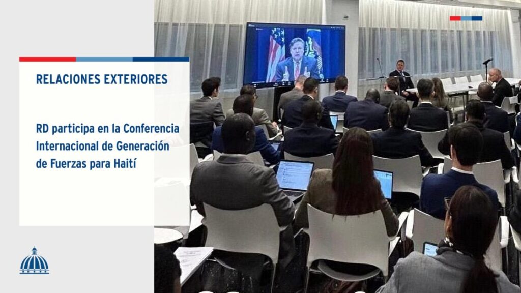 @ComunicacionDO La República Dominicana participó en la conferencia convocada por Estados Unidos y Canadá para recibir los compromisos de los países dispuestos a integrar efectivos militares y policiales para la Fuerza de Represión de Bandas de Haití