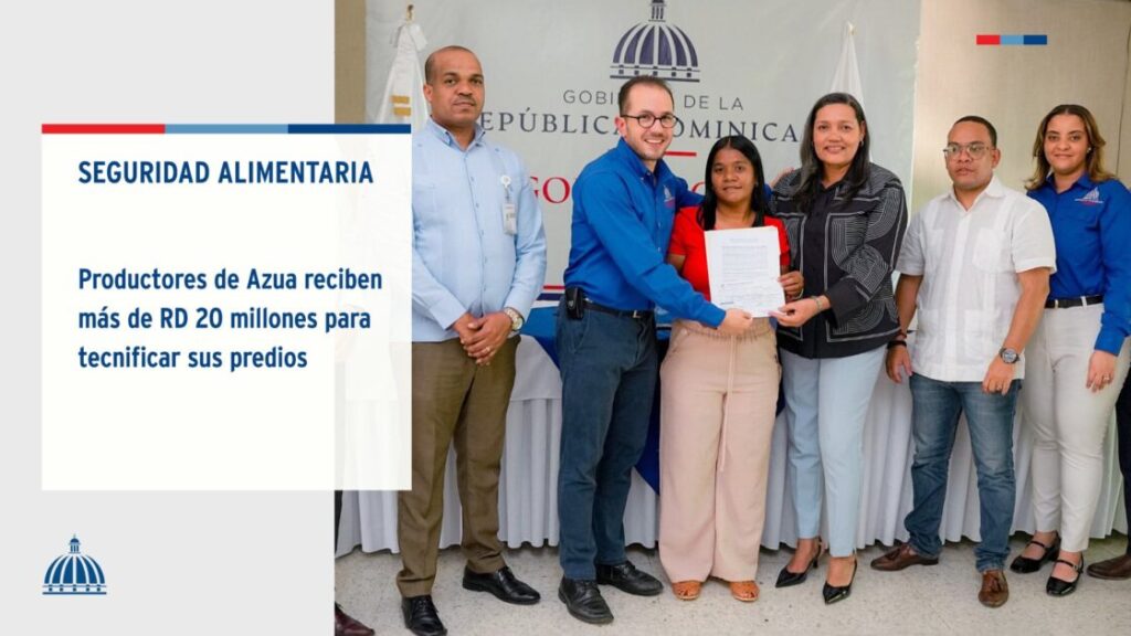 @ComunicacionDO La @RiegoRDO entregó certificados de bonificación por un monto de RD 20,821,758.18 a 36 productores agrícolas de Azua, seleccionados tras la convocatoria realizada el pasado 26 de julio