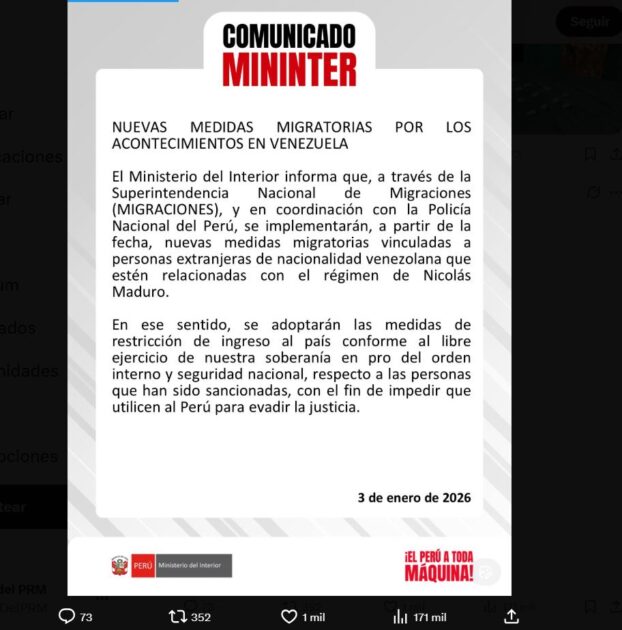 Gobierno PERÚ RESTRINGE el INGRESO de venezolanos ligados al régimen de Nicolás Maduro| DNew @MininterPeru