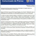 @OEA_Oficial Declaración del Secretario General de la OEA Albert R. Ramdin sobre los recientes acontecimientos en Venezuela