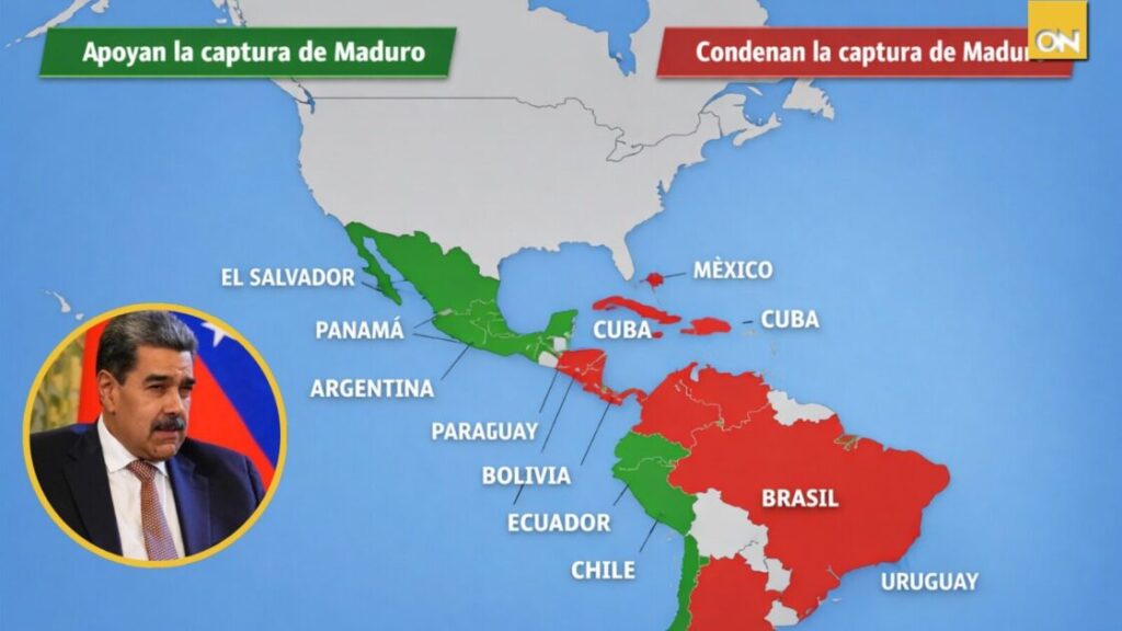 MAPA POLÍTICO AL| Cómo cada país se posiciona frente a Venezuela, EE.UU. y la captura de Nicolás Maduro
