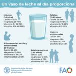 @FAOenEspanol ¿Sabías que un vaso de leche (250 ml) aporta hasta 57% de la ingesta diaria de calcio recomendada en la infancia?