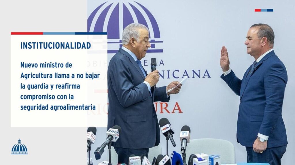 @ComunicacionDO Andrés Bautista Juramenta nuevo ministro de agricultaura