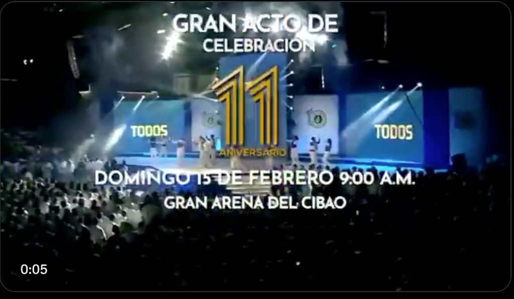 @PRM_Oficial “Te esperamos este 15 de febrero en la Gran Arena del Cibao desde las 9:00 a.m. para celebrar 11 años de compromiso con la gente