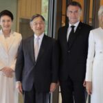 Macron es recibido por el emperador Naruhito en Tokio