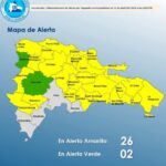 @COE_RD mantiene 25 provincias el Distrito Nacional en alerta amarilla y 02 en verde
