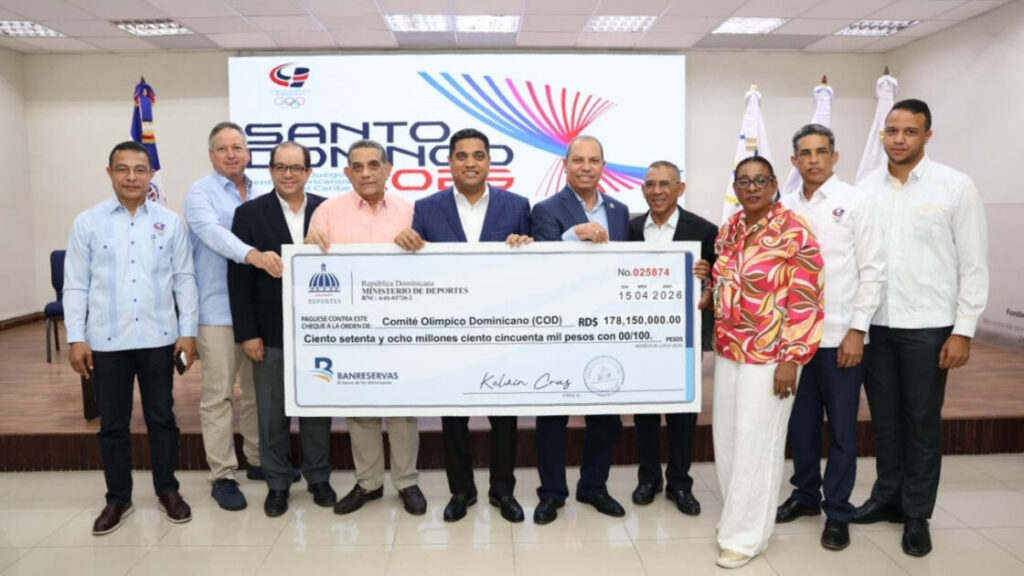 Gobierno entrega RD 178 millones al Comite Olímpico para atletas rumbo a los XXV Juegos Centroamericanos y del Caribe