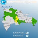 El COE mantiene 02 provincias en alerta amarilla y 09 y el Distrito Nacional en verde