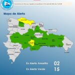 El COE mantiene 02 provincias en alerta amarilla y 14 y el Distrito Nacional en verde