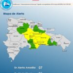 El COE aumenta 06 provincias y el Distrito Nacional en alerta amarilla y mantiene 05 en verde