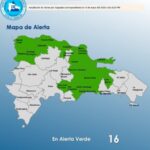El COE amplía 15 provincias y el Distrito Nacional en alerta verde