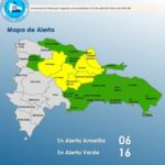 El COE mantiene 06 provincias en alerta amarilla y 15 y el Distrito Nacional en verde