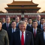 Donald Trump llega a China a reunirse con Xi Jinping para histórica cumbre, + de 10 magnates tecnológicos y empresarios le acompañan: Marco Rubio, Elon Musk, Tim Cook, Jensen Huang, Larry Fink y otros 