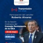 @MIREXRD|  Participación del canciller Roberto Álvarez en la Sesión Ordinaria del Consejo Permanente de la OEA