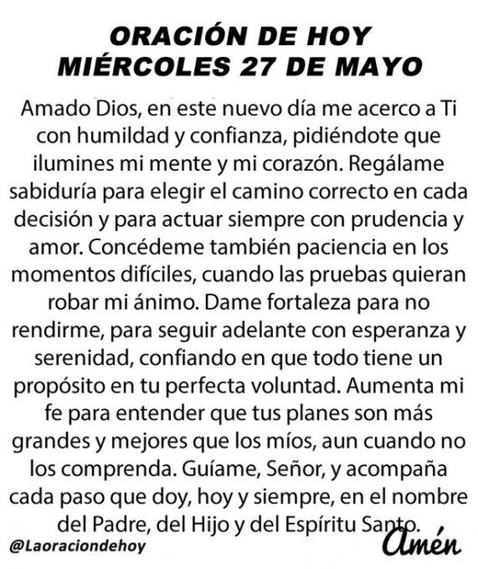 «Ahora conozco que Jehová salva a su ungido; lo oirá desde sus santos cielos con la potencia salvadora de su diestra.» (Salmo 20:6). La oración y el versículo de Hoy