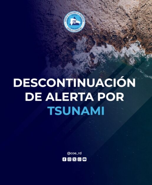 DESCONTINUADA LA ALERTA POR TSUNAMI