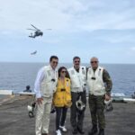 @DavidColladoM en visita de cortesía al portaaviones USS Nimitz invitado por @ambleahcampos