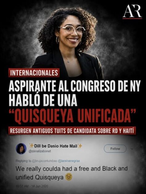 ASPIRANTE AL CONGRESO DE NY ENFRENTA POLÉMICA POR ANTIGUOS TUITS expresaba: » Pudimos haber tenido una Quisqueya libre, negra y unificada”