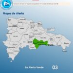 El COE coloca 02 provincias y el Distrito Nacional en alerta verde, debido a que el informe del INDOMET