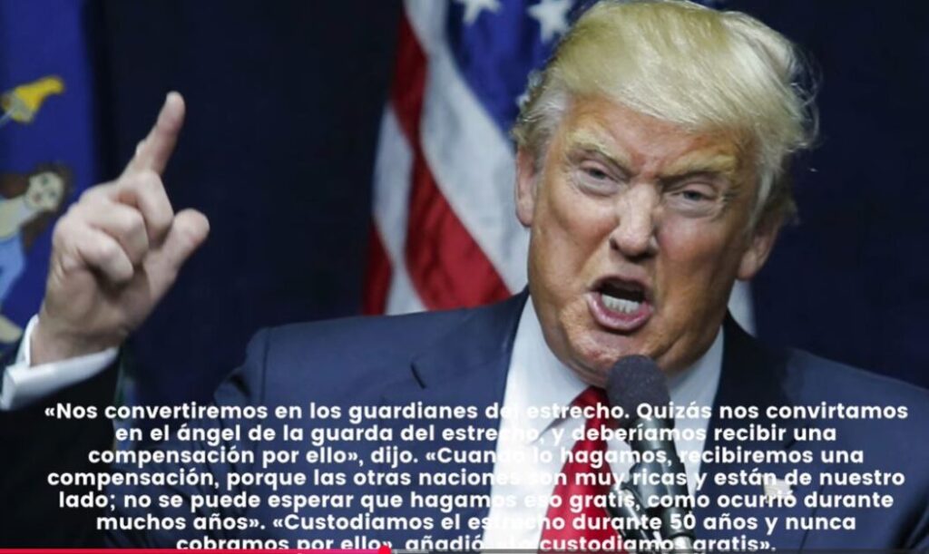 Presidente Trump, ordenó a fuerzas armadas de EE.UU. una invasión directa sin precedentes de la República Islamica de Irán y declaró asumirá el control del estrecho de Ormuz : «El estrecho de Ormuz está ABIERTO con o sin Irán»