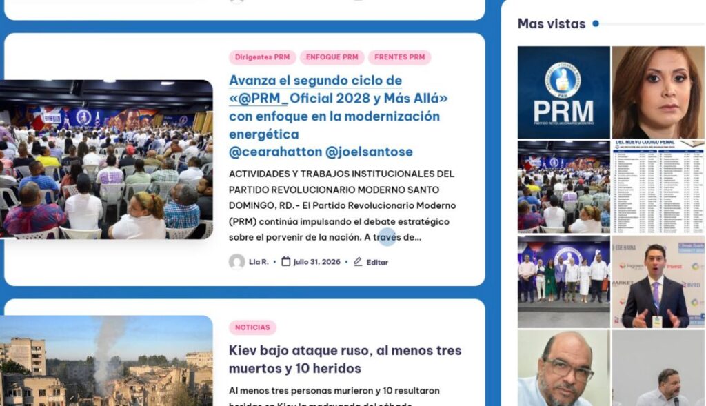RESUMEN NOTICIAS publicadas en @LaVozDelPRM correspondientes al viernes 31 julio 2026 | @FelixReynaE