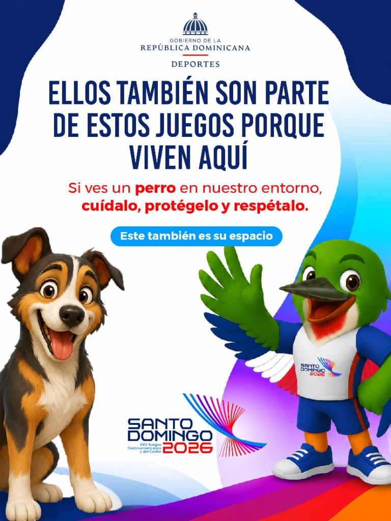 Ministerio de Deportes protege a los perros que habitan en instalaciones de los Juegos Centroamericanos 2026