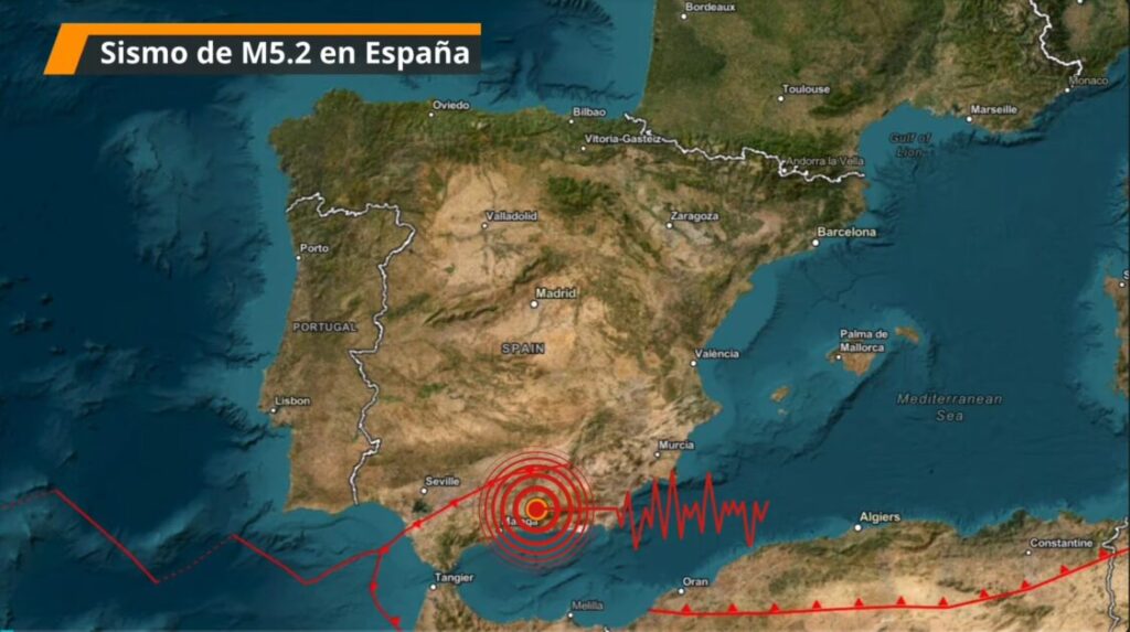 Fuerte Terremoto de Magnitud 5.2 sacude el sur de España