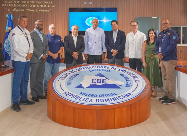 El COE recibió la visita de una comisión ejecutiva del Consejo Nacional de la Empresa Privada CONEP