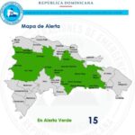 El COE amplía 14 provincias y el Distrito Nacional en alerta verde, debido a que el boletín del INDOMET