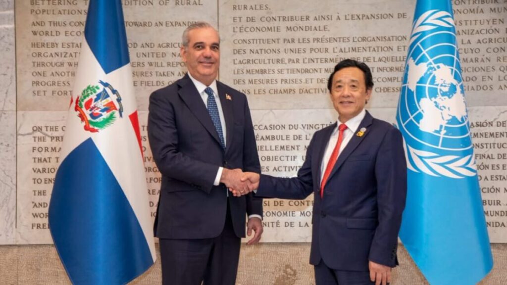 Qu Dongyu, director general de la FAO, califica al presidente Luis Abinader como un gran líder y afirma que pasará a la historia por sus logros en materia de seguridad alimentaria y lucha contra el hambre