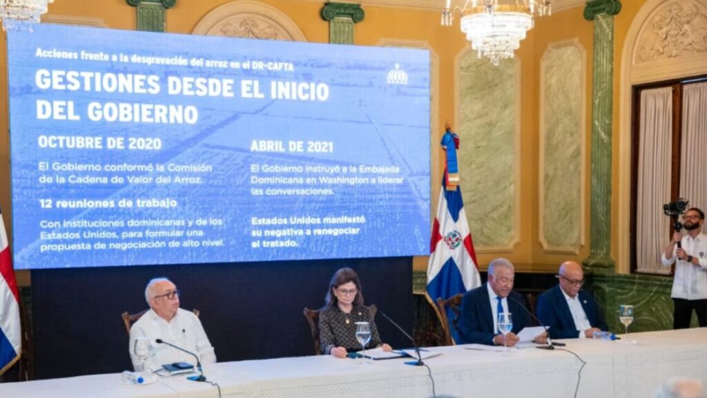 Gobierno de República Dominicana continuará defendiendo con firmeza la producción de arroz ante Estados Unidos